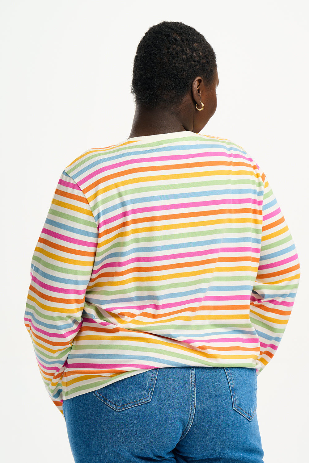 BRUNSWICK LONG SLEEVE RETRO STRIPED TOP