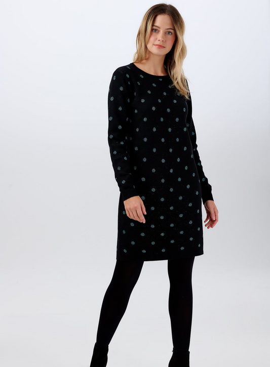 SALE - Evie Sparkle Spot Knit Dress