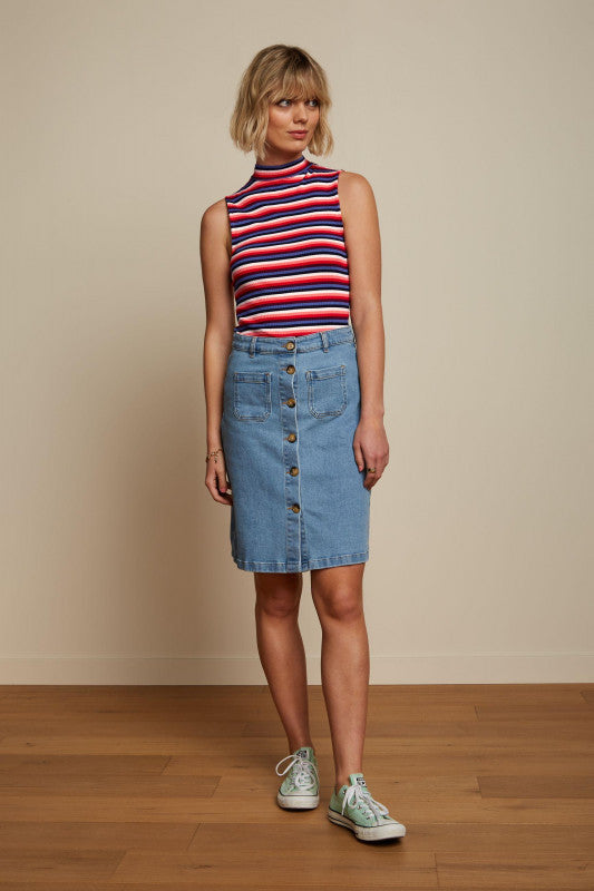 Mary Skirt Strata Denim