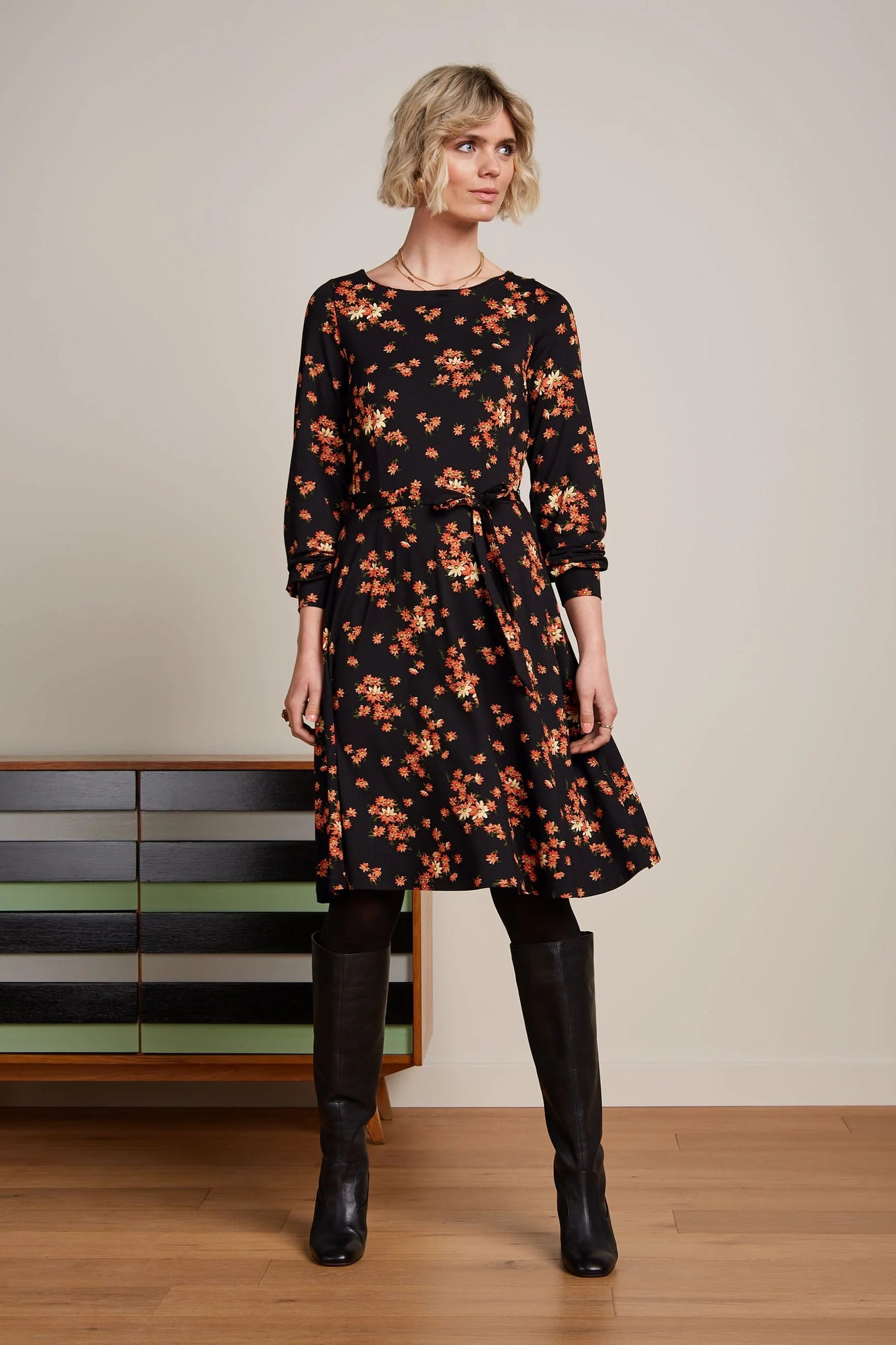 Betty Bellsleeve Dress Rivera