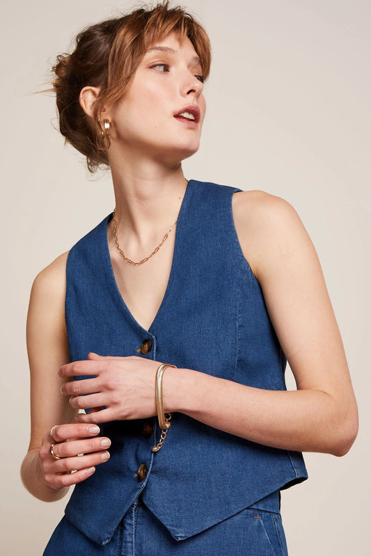 Bianca Gilet Chambray
