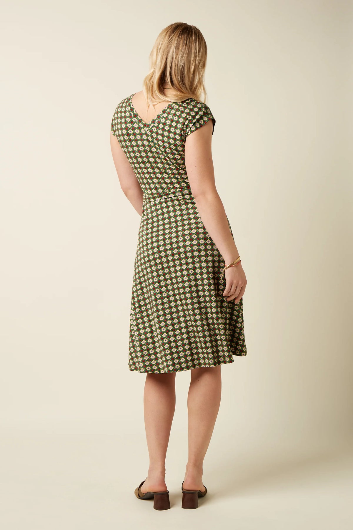 Double V Dress Jade