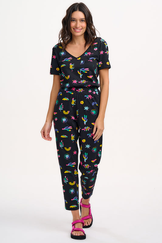 Bianca Jersey Jumpsuit - Black, Summer Joy