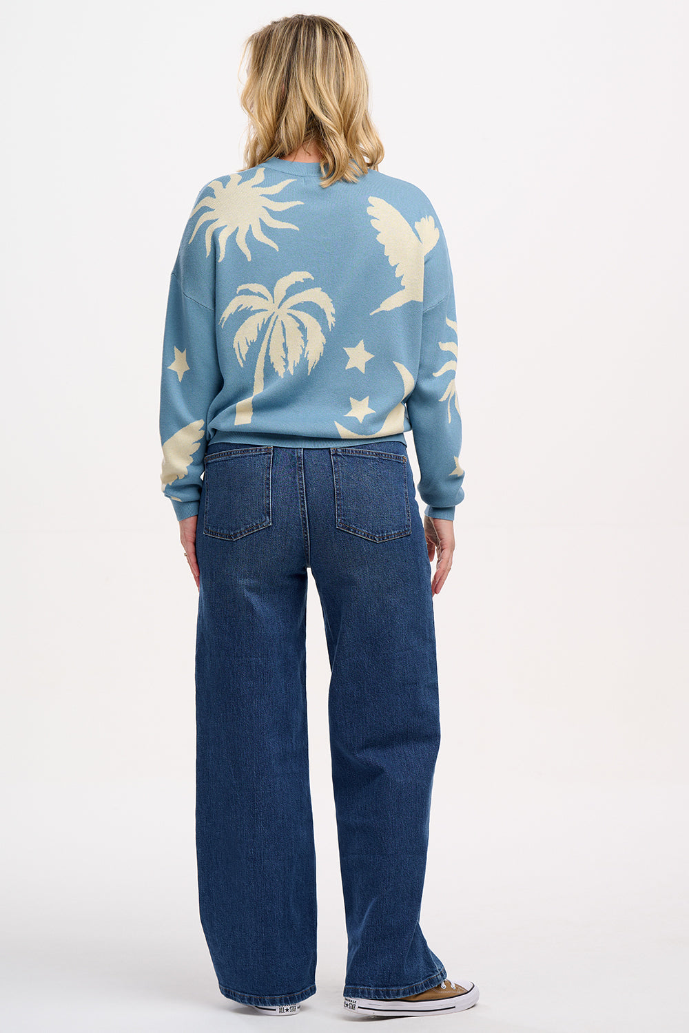 Andi Jumper - Blue/Cream, Tropical Nights