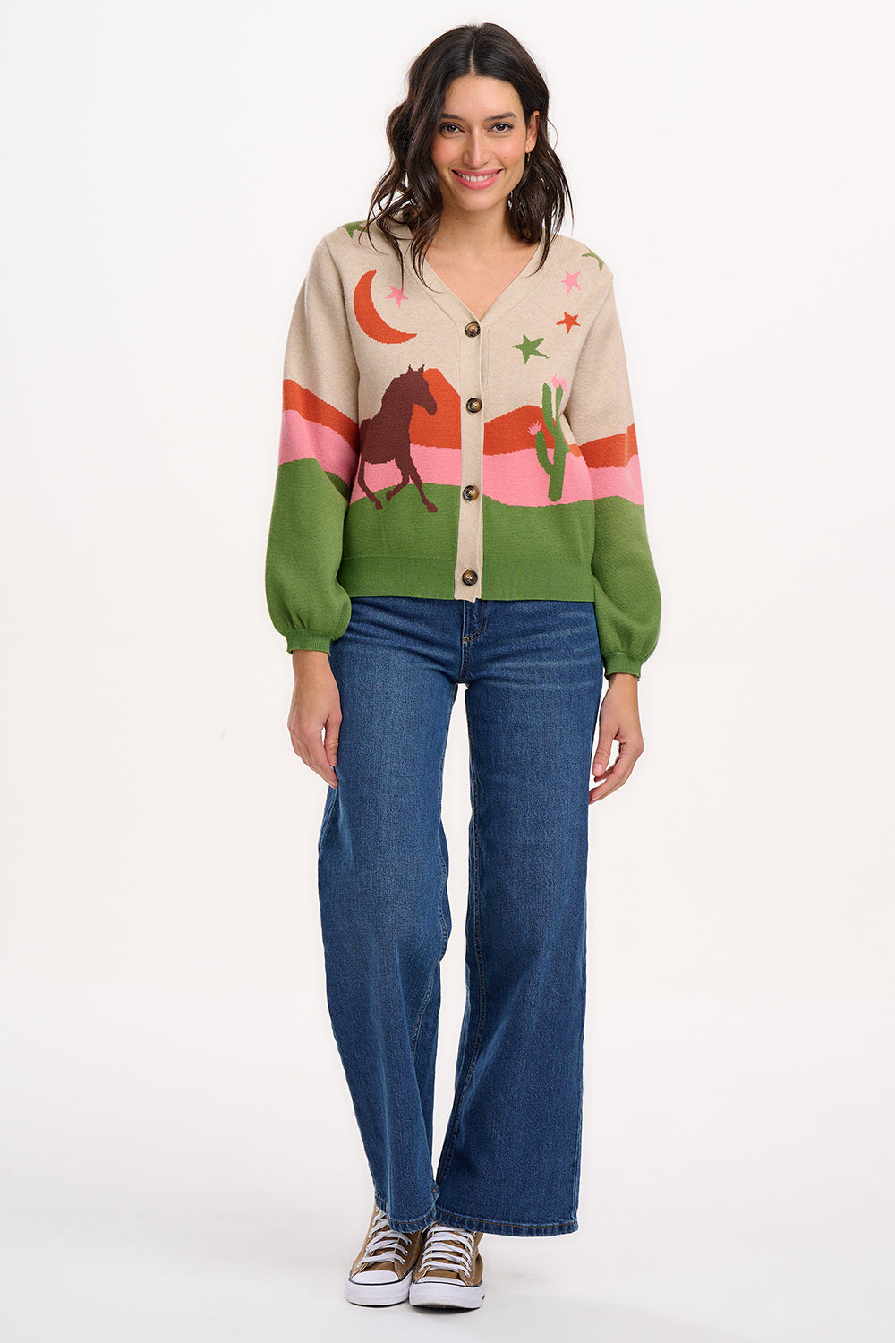 Adrian Cardigan - Oatmeal, Desert Cowgirl