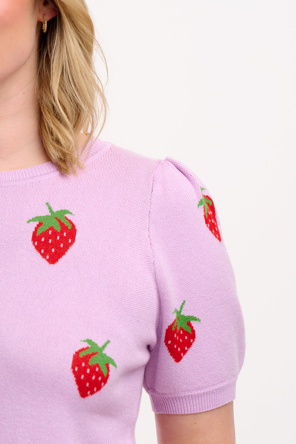 Dominique Knit Top - Lilac, Summer Strawberry