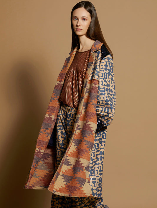 Meisie Kaftan Coat - Blue