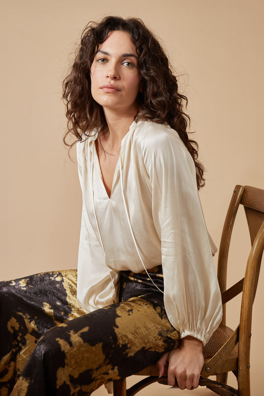 Billow Blouse Cream