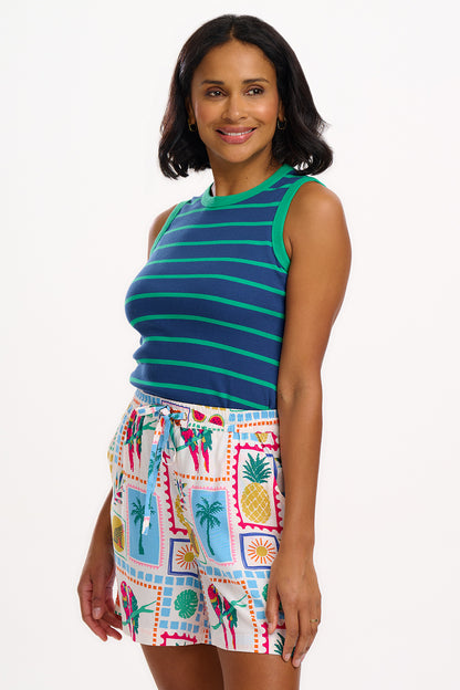 Patty Shorts - Off-White, Jungle Tile