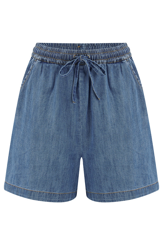 Bonnie Shorts - Mid Denim