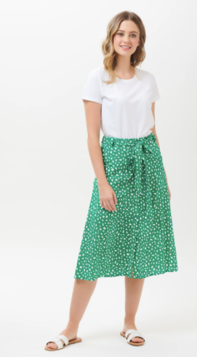 Rosanna Painterly Spot Midi Skirt