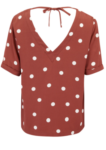 SALE - Emeline Polka Tie Back Shirt
