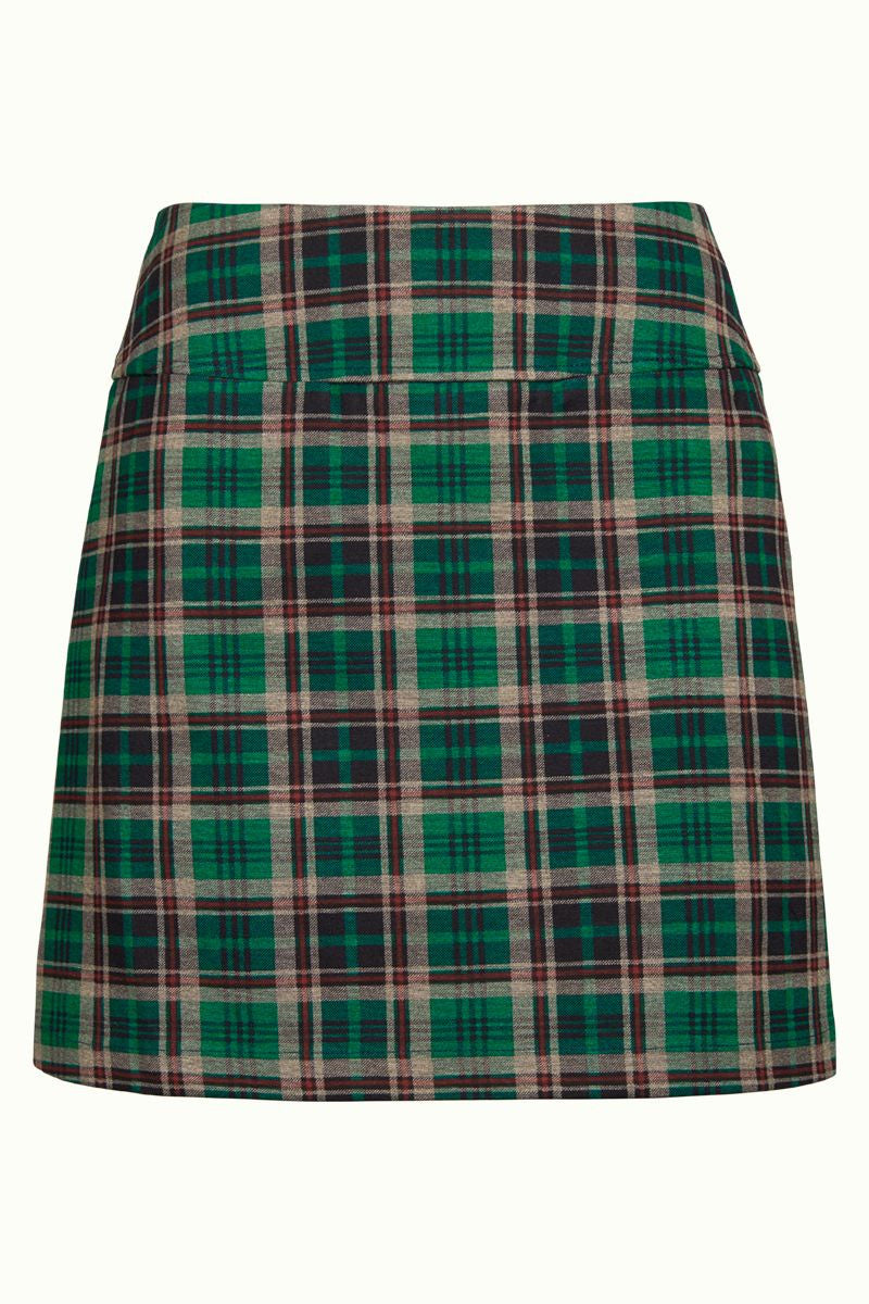 SALE - OLIVIA SKIRT Rodeo Check Peacock Green