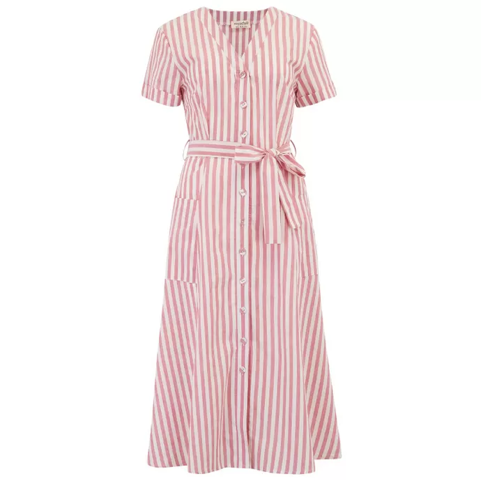 Evelina Deck Stripe Midi Dress