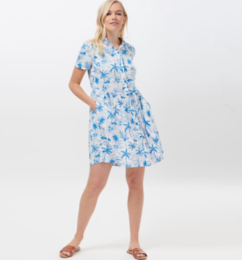 SALE - Keeley Hawaii Flamingo Shirt Dress