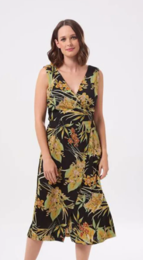 SALE - Roisin Vintage Hawaiian Print Wrap Dress