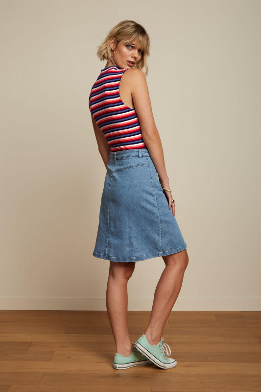 Mary Skirt Strata Denim