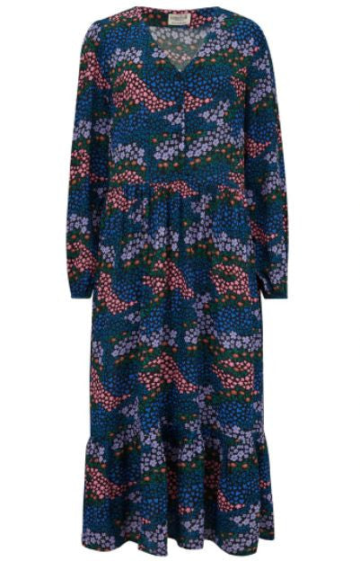 SALE - Melanie Smock Dress  Multi Floral Animal Patchwork