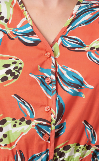 SALE - Millie Tropical Punch Button Up Dress