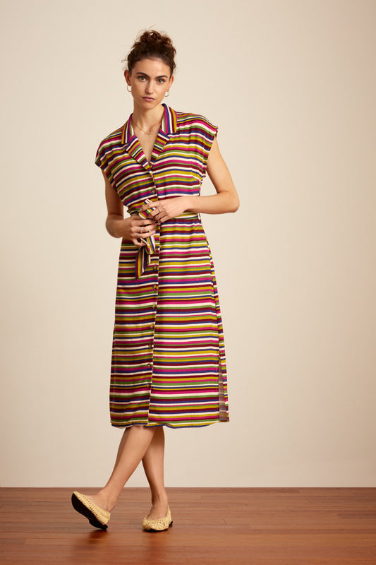 SALE -Irene Dress Clara Stripe