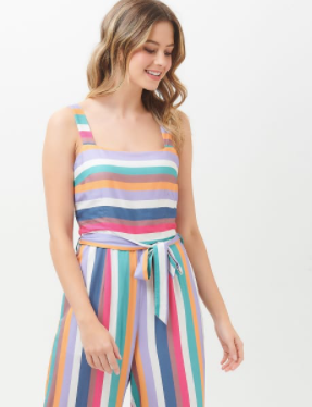 SALE - Millie Cruise Stripe Culotte Jumpsuit