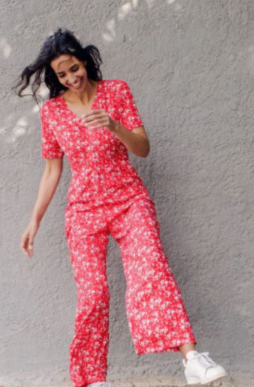 Naomi Jumpsuit - Red, Star Meadow