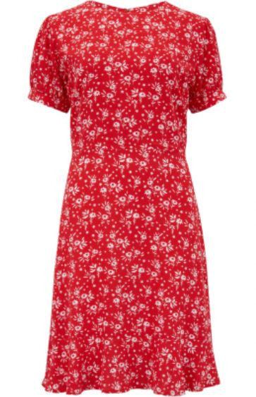 Amoret Fit & Flare Dress - Red, Star Meadow