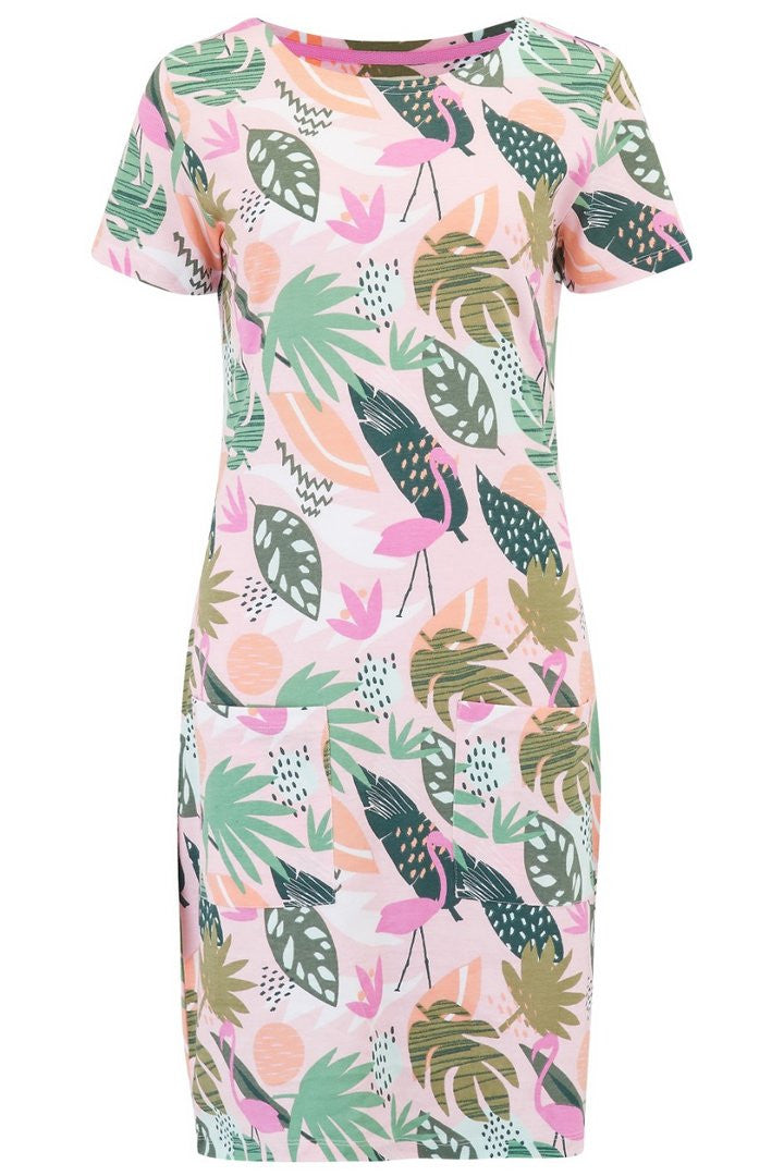 SALE -Ariane Flamingo Tunic Dress