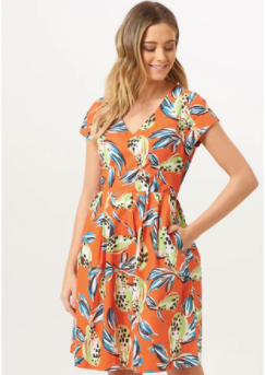 SALE - Sophie Tropical Punch Fit & Flare Dress