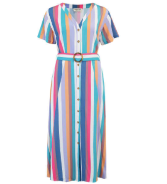 SALE - Cassidy Cruise Stripe Midi Dress