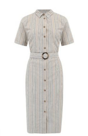 SALE -Giana Earth Stripe Shirt Dress