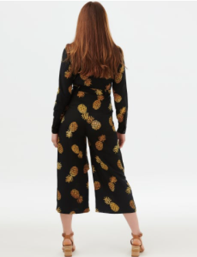 Sienna Pineapple Batik Wide Leg Jumpsuit