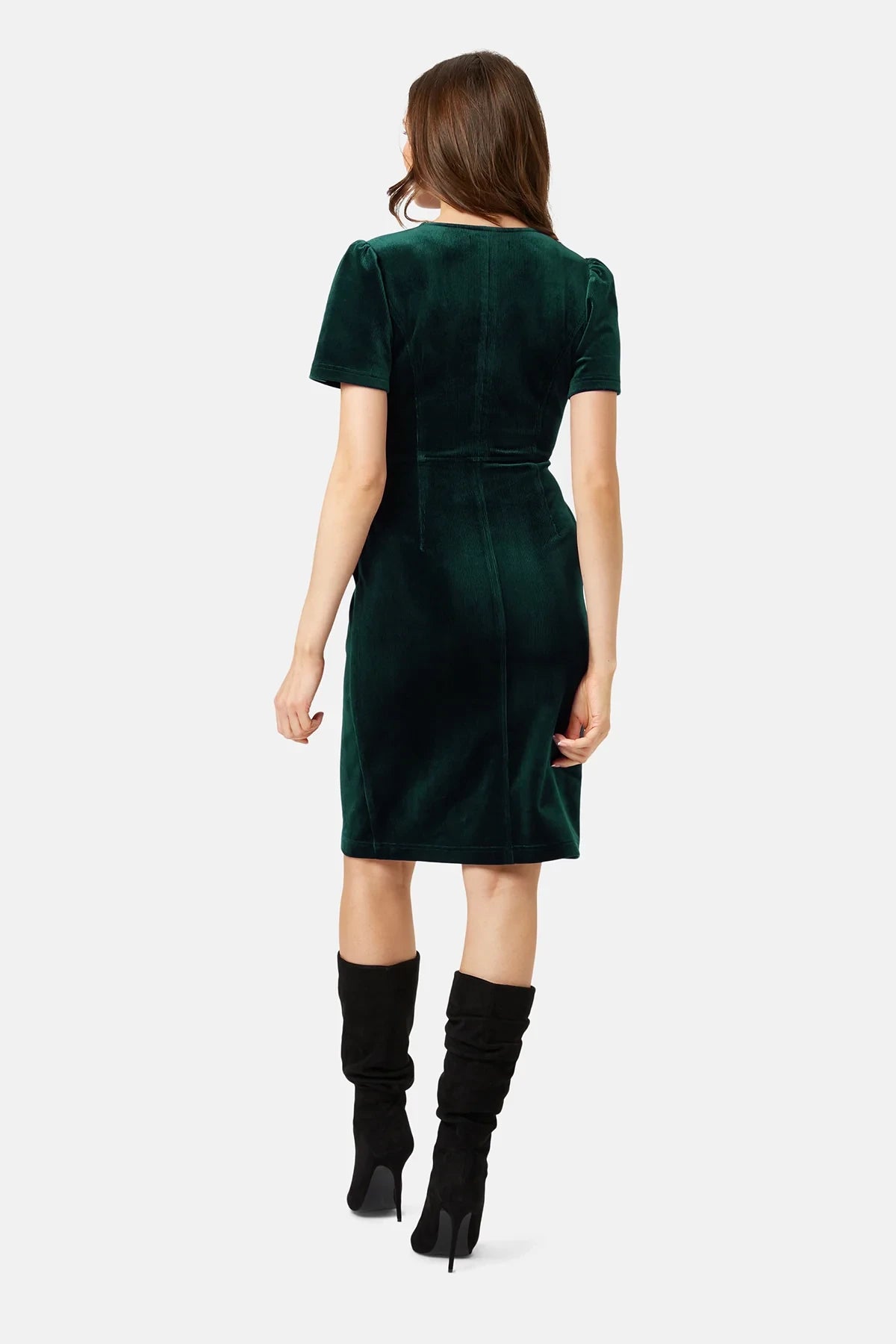 CORRIE BRATTER RETURNS CORD WIGGLE DRESS