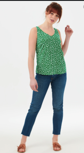SALE - Romy Painterly Spot Strappy Top