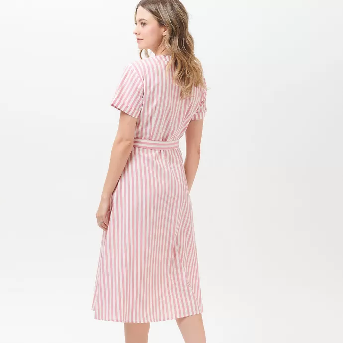 SALE -Evelina Deck Stripe Midi Dress